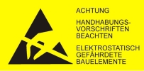 Warnschild elektrostatisch gefährdete Bauteile