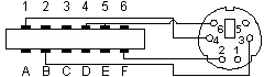 Verdrahtung für 6pol PS/2-Buchse