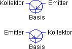 Schaltzeichen PNP-Transitor